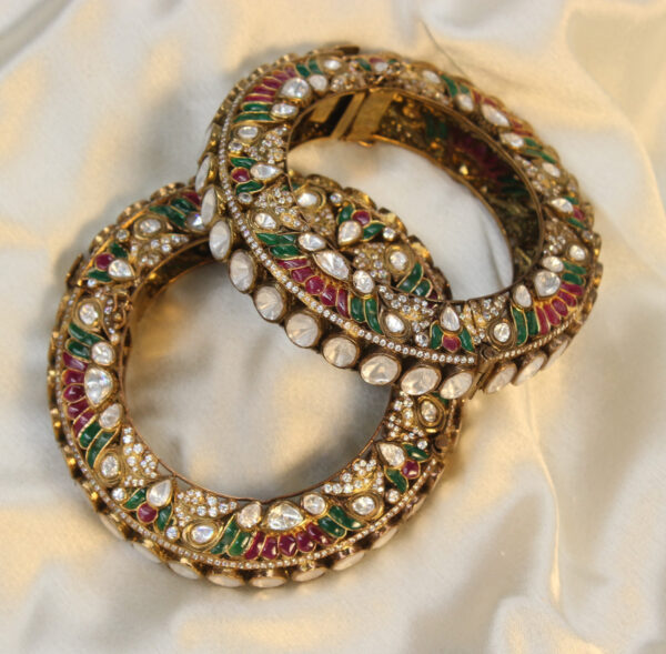 Silver Polki Bangles - Image 5